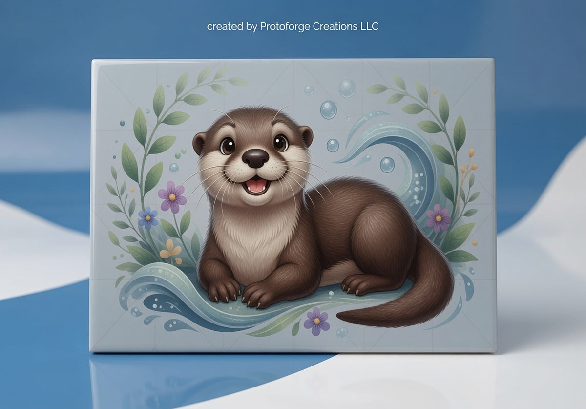 Otter Glass Cutting Board