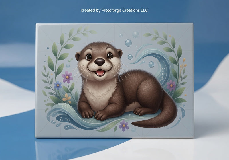 Otter Glass Cutting Board
