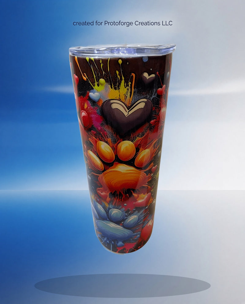 Paws And Hearts 20oz Tumbler