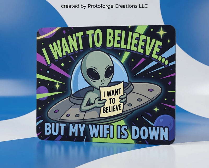 Alien WiFi Mouse Pad — custom sublimation mouse pad by ProtoForge Creations