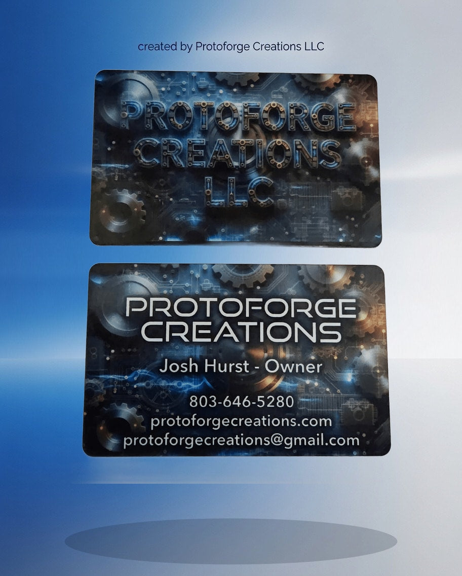 Protoforge Creations Business Cards — custom sublimation sublimation metal card by ProtoForge Creations