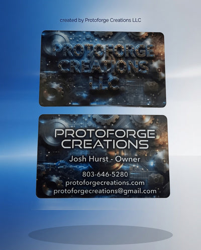Protoforge Creations Business Cards — custom sublimation sublimation metal card by ProtoForge Creations