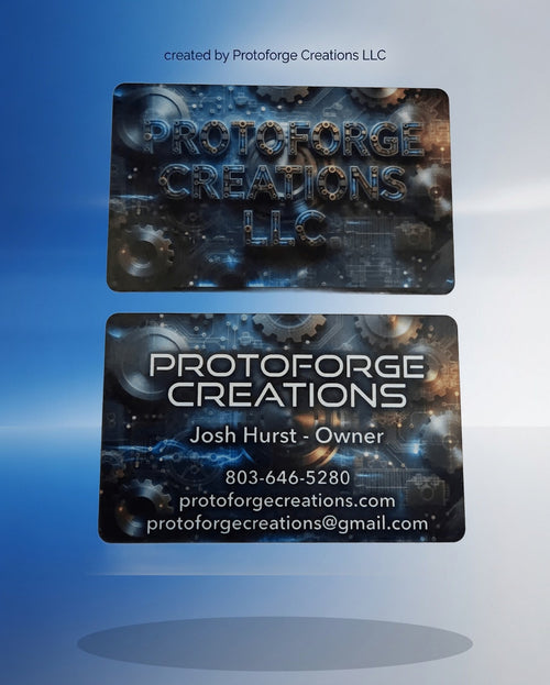 Protoforge Creations Business Cards — custom sublimation sublimation metal card by ProtoForge Creations