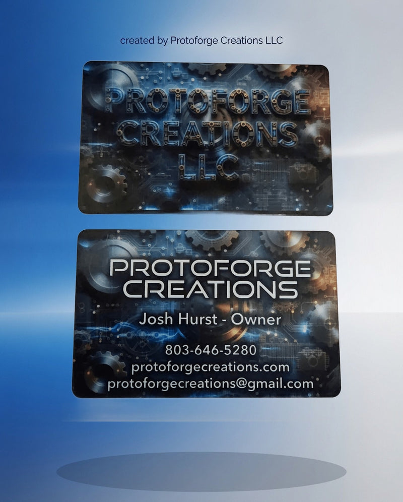 Protoforge Creations Business Cards — custom sublimation sublimation metal card by ProtoForge Creations
