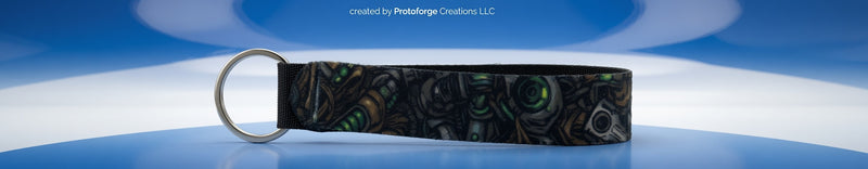 Sci Fi Robot Mech Keychain — custom sublimation keychain by ProtoForge Creations