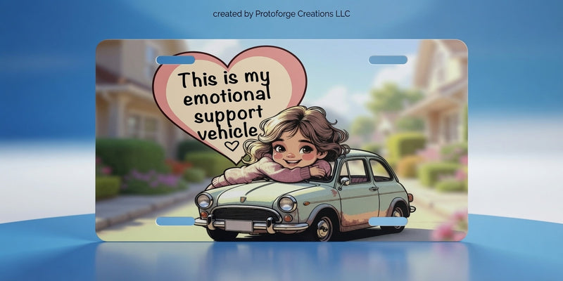 Emotional Support Vehicle License Plate
