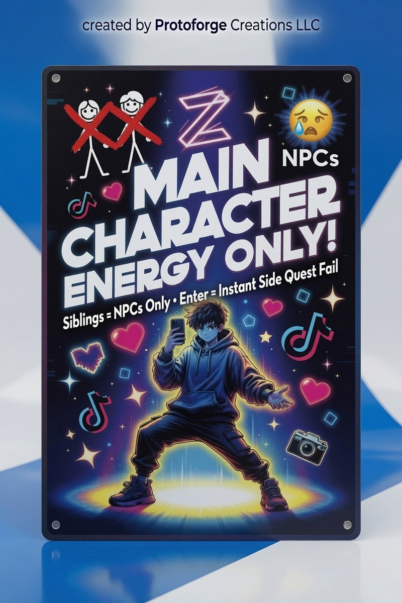 Main Character Energy Only Sign
