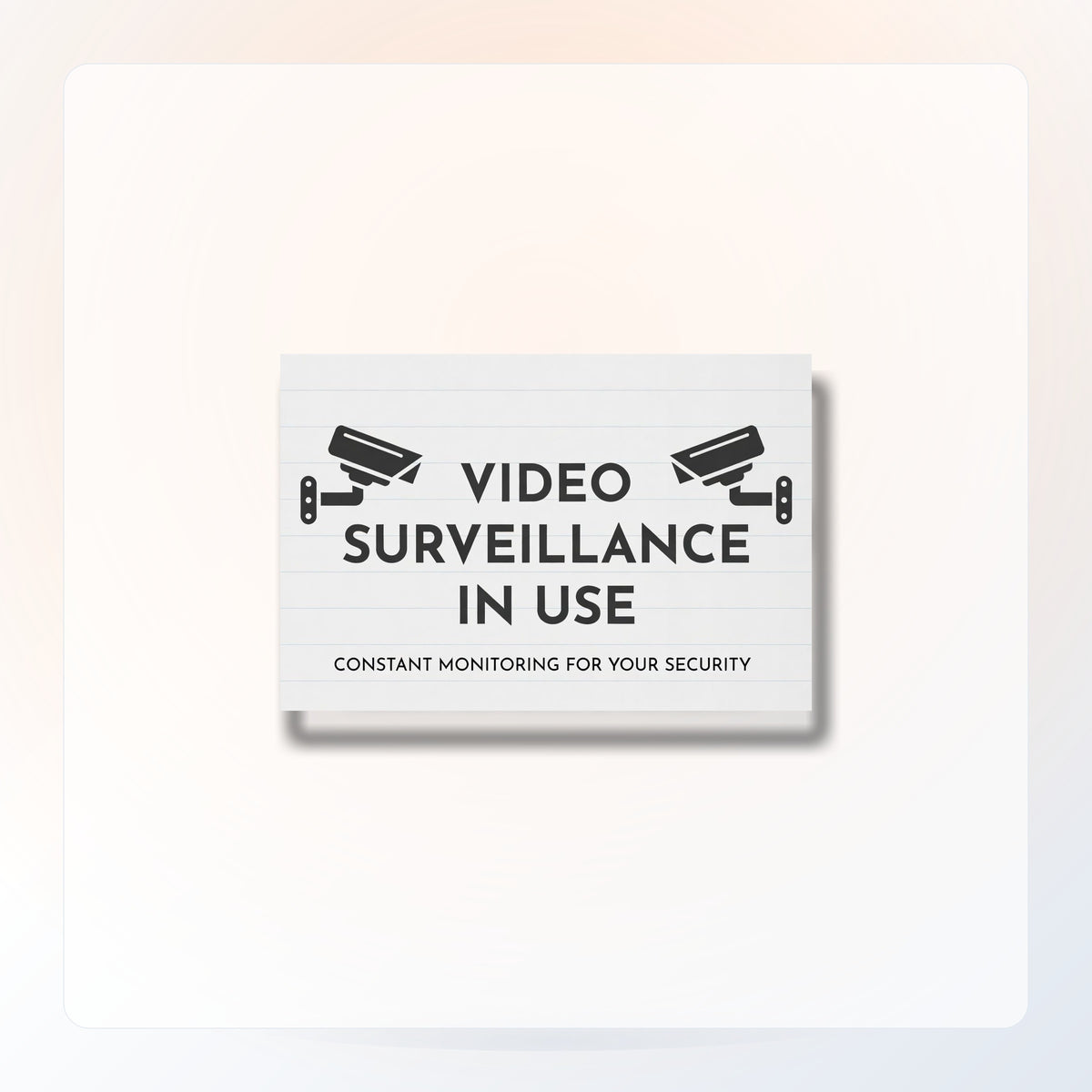 Minimalist Professional Camera Sign