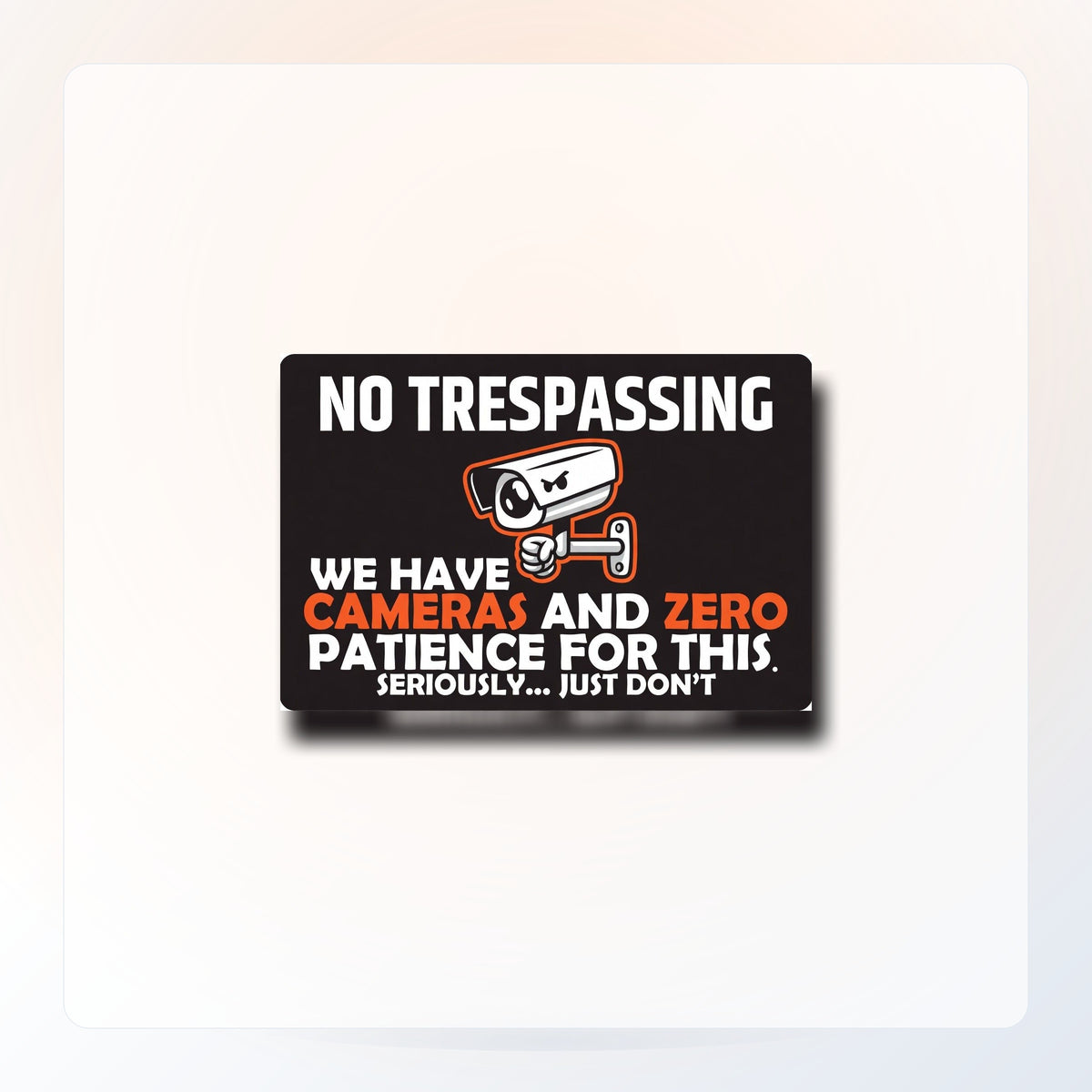 No Trespassing — Zero Patience Camera