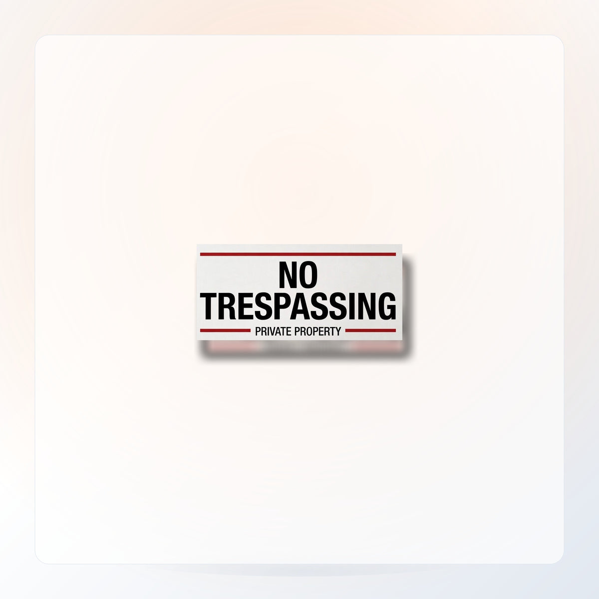 No Trespassing — Minimalist Clean