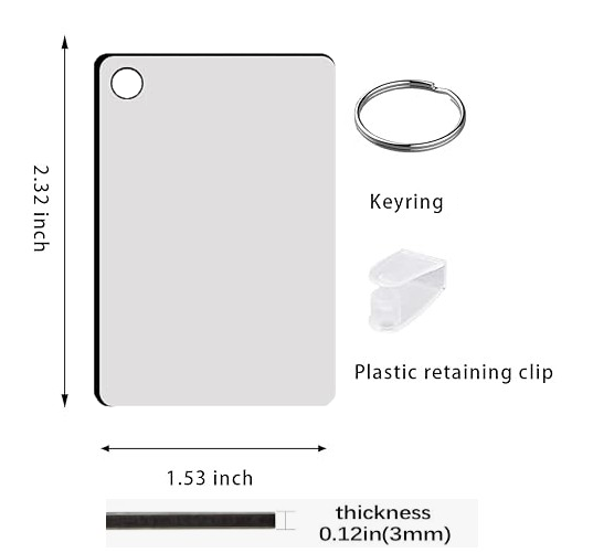 Rectangle Keychain example