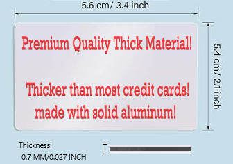 Premium Sublimation Metal Card (0.7mm) example