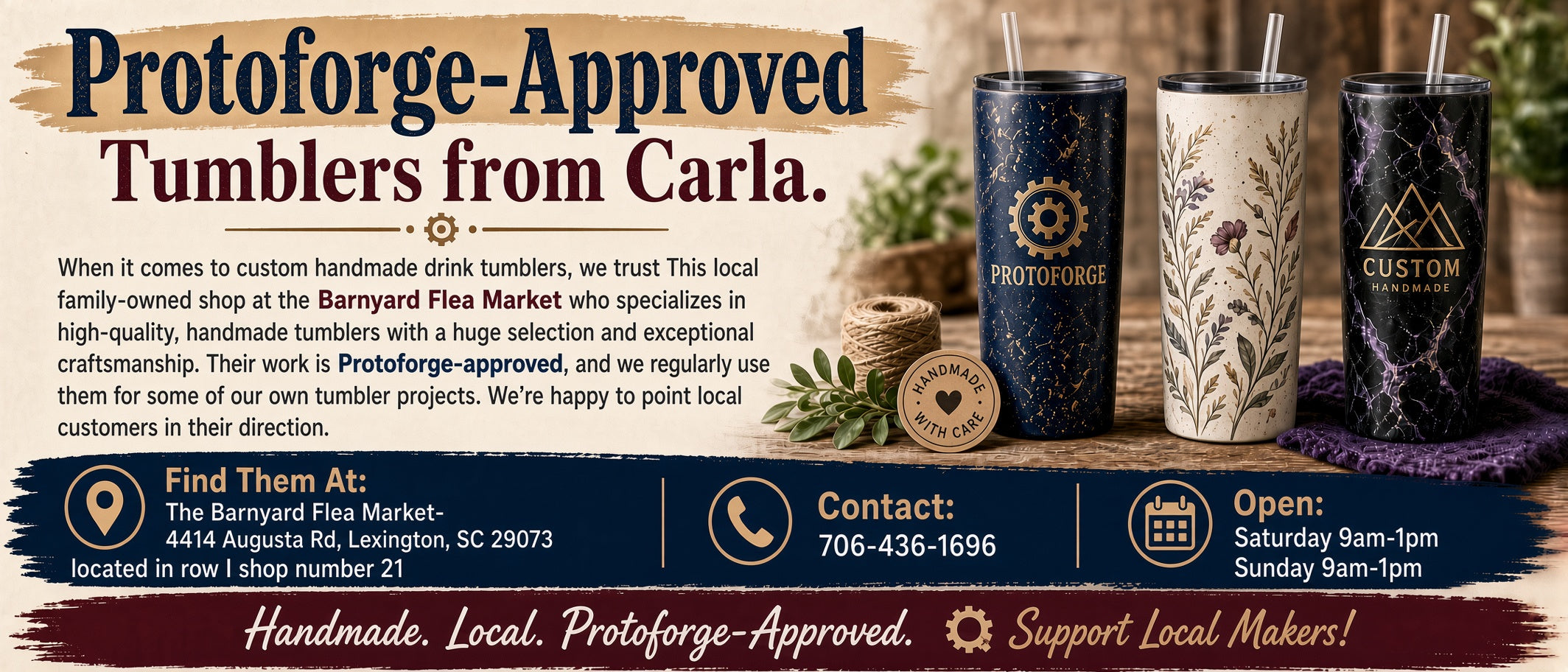 Carla's Creations 20oz tumblers